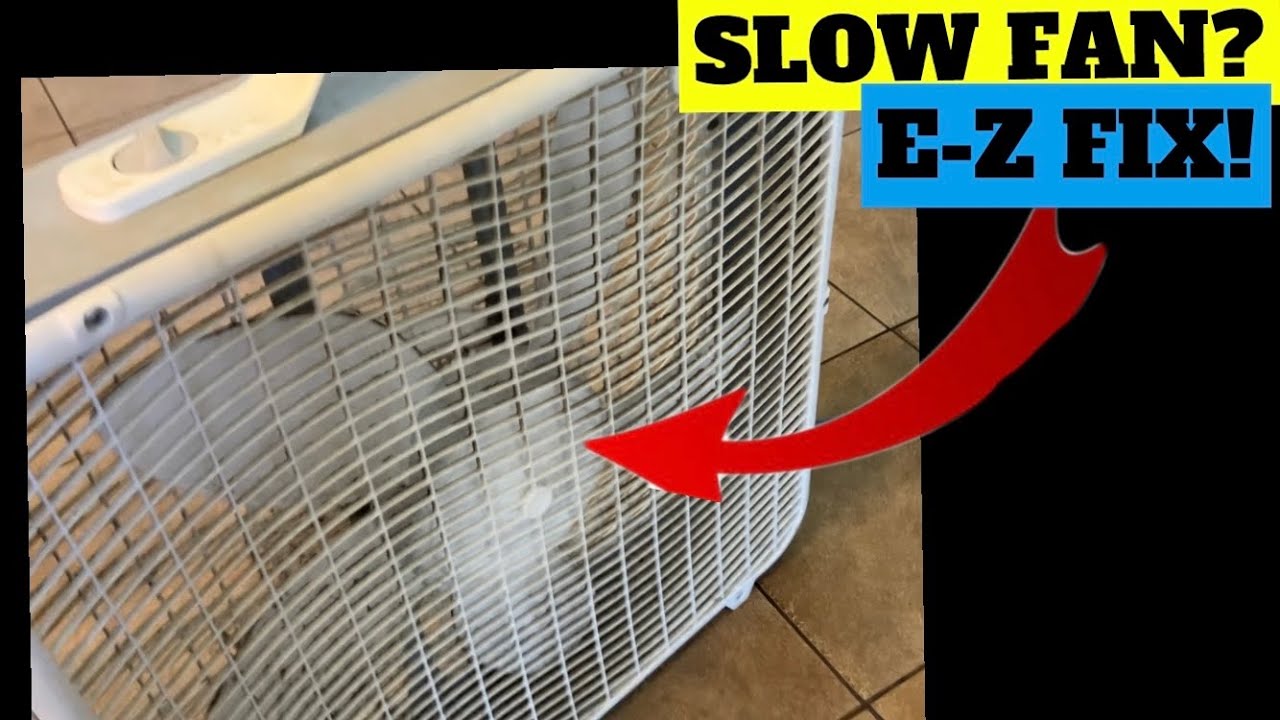 SLOW LASKO fan? EZ lube-REPAIR