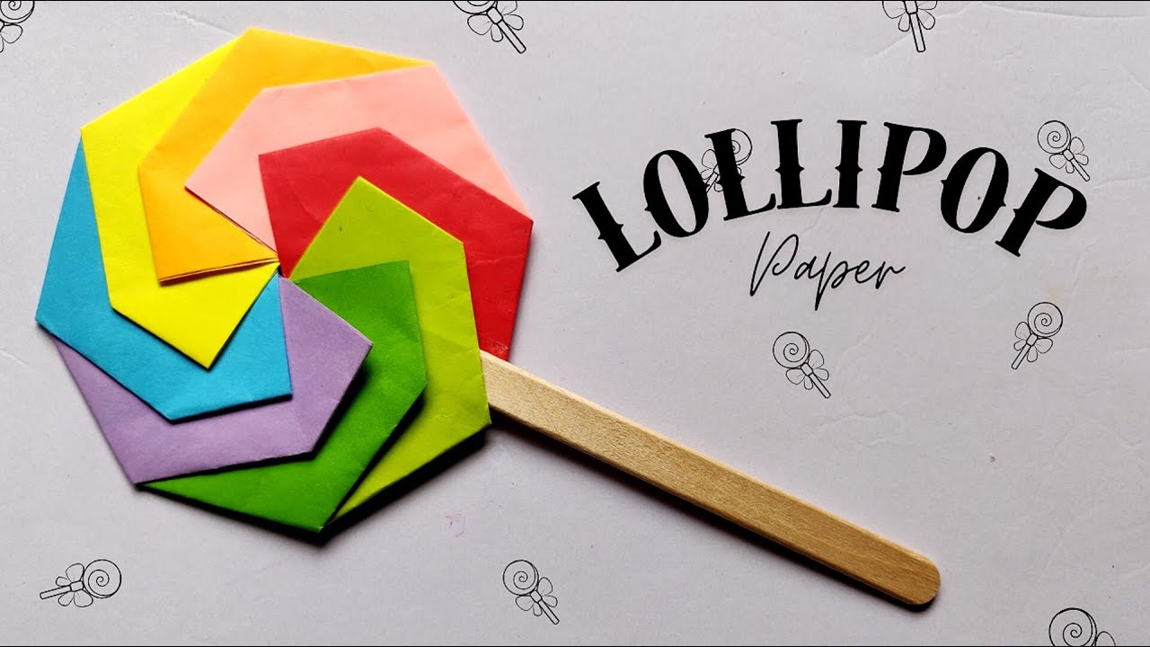 DIY Paper Lollipop | Lollipop Candy | Paper Candy | Swirl Lollipop | How To Make Paper Lollipop