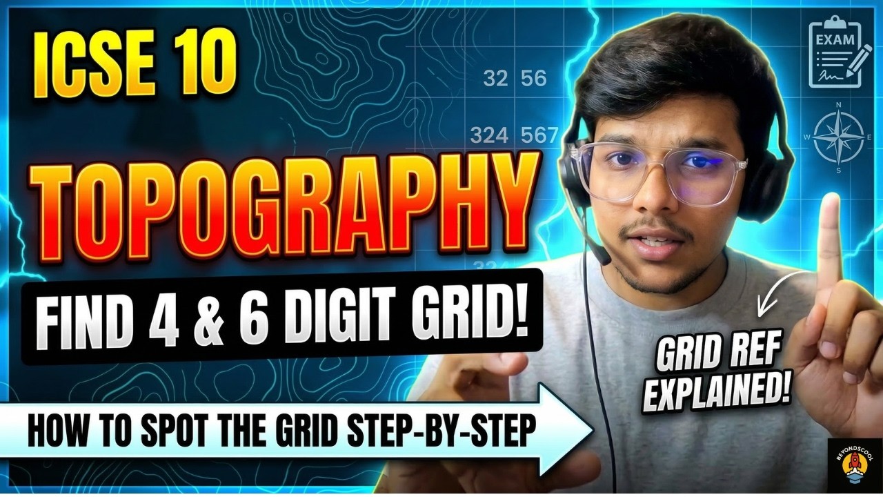 ICSE 10 Topography | How to Find 4 & 6 Digit Grid | STEP-BY-STEP EXPLAINED
