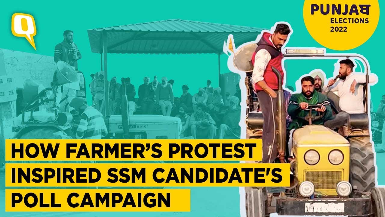 Punjab Elections 2022 | Inspired by Farmers' Protest, SSM Candidate Campaigns on Tractor | The Quint