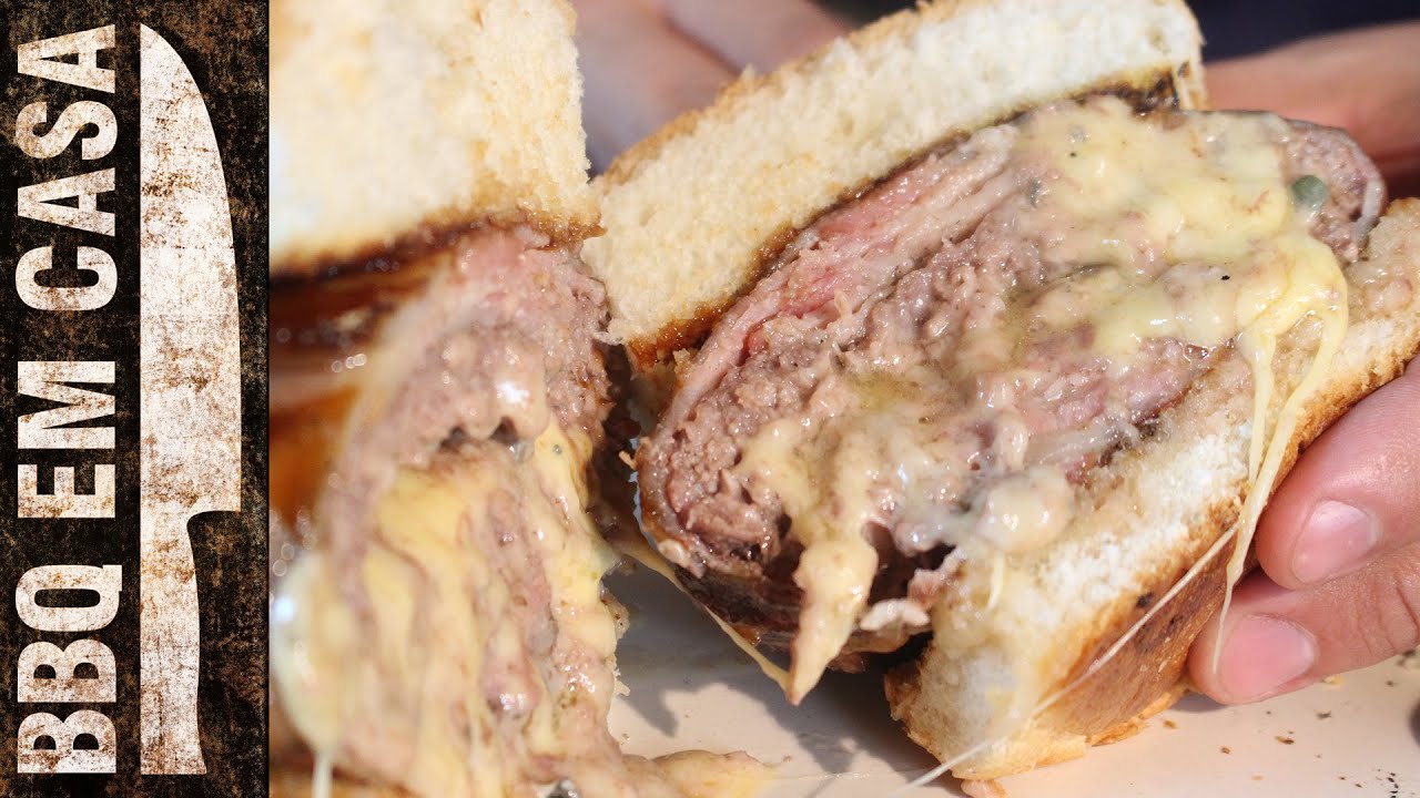 RECEITA DE HAMBÚRGUER ENVELOPADO COM BACON