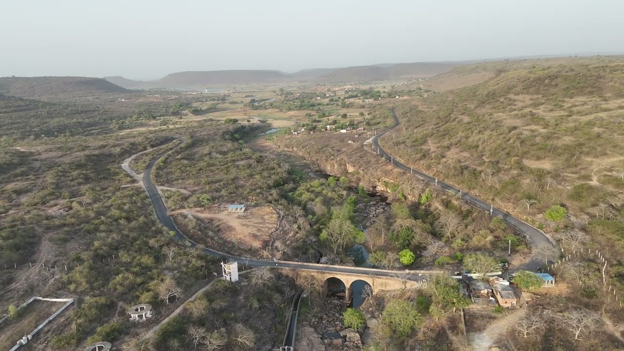 Lakhaniya Dari Waterfall Drone view-2  4K