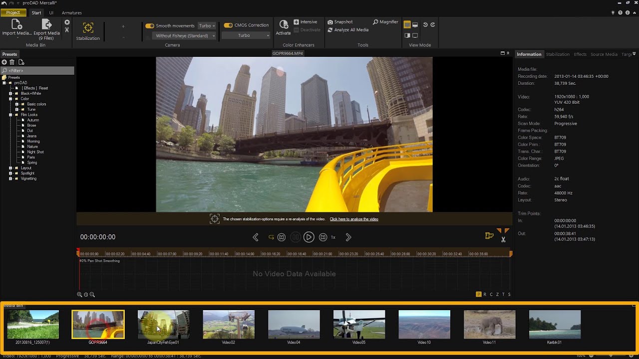 proDAD Mercalli v6 - Edit multiple video clips with batch process