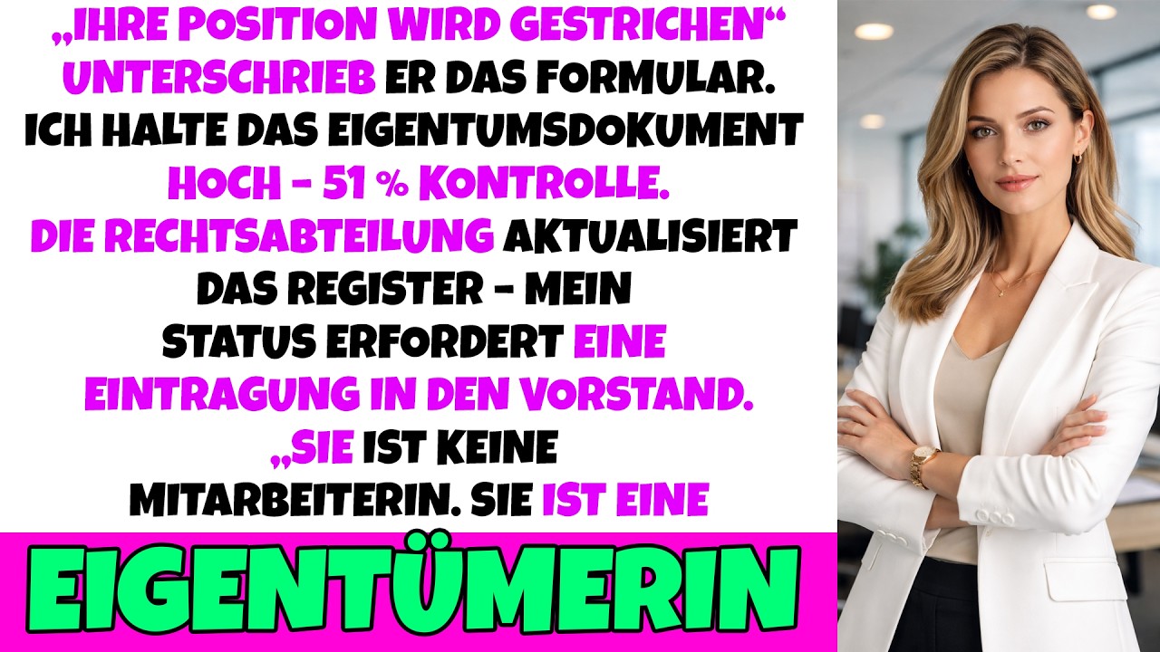 Eiskalter Blick, heißes Protokoll: Sie kontrolliert jetzt das Unternehmen
