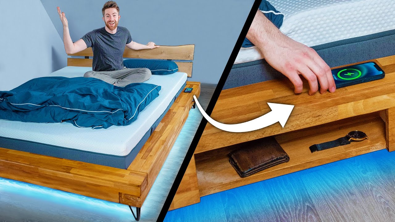 Eigenes Bett bauen | + Wireless Charging & LEDs