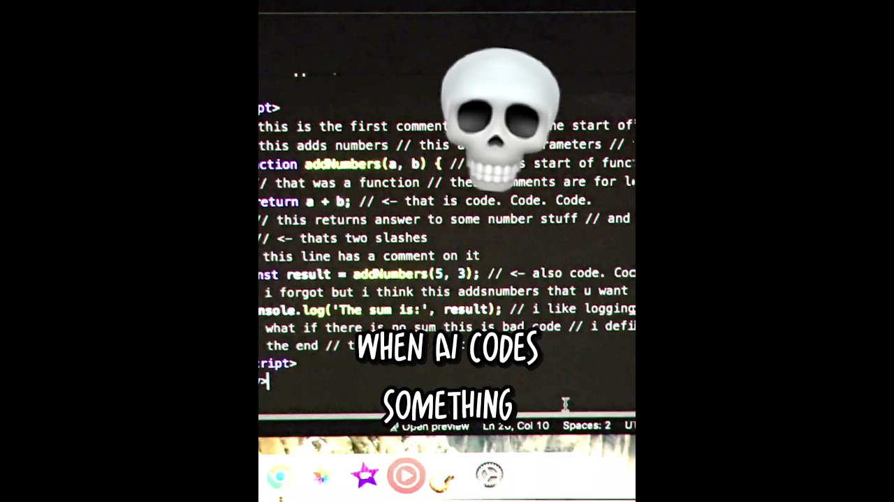 Why Does AI Have To Make SO Many Comments?! #coding #codingai #codingshorts #ai