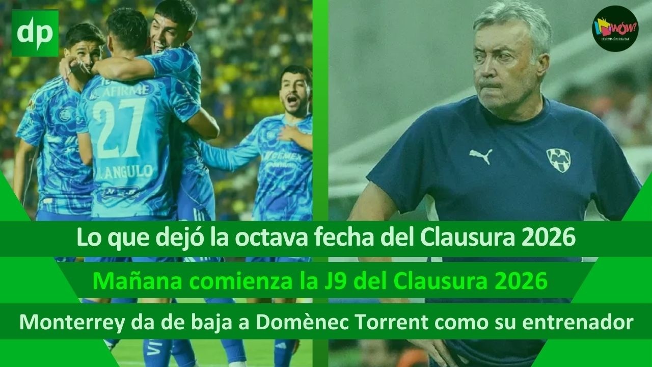 Concluyó fecha 8 y se prepara la siguiente jornada de Liga MX, Torrent deja de ser DT de Rayados
