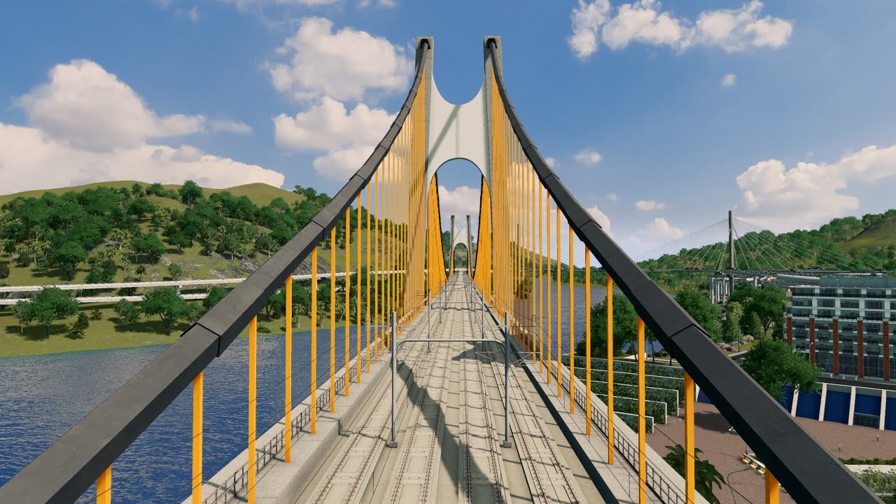 Building Simple Yet Effective Custom Railway Bridge - Cities: Skylines - Asturis 25