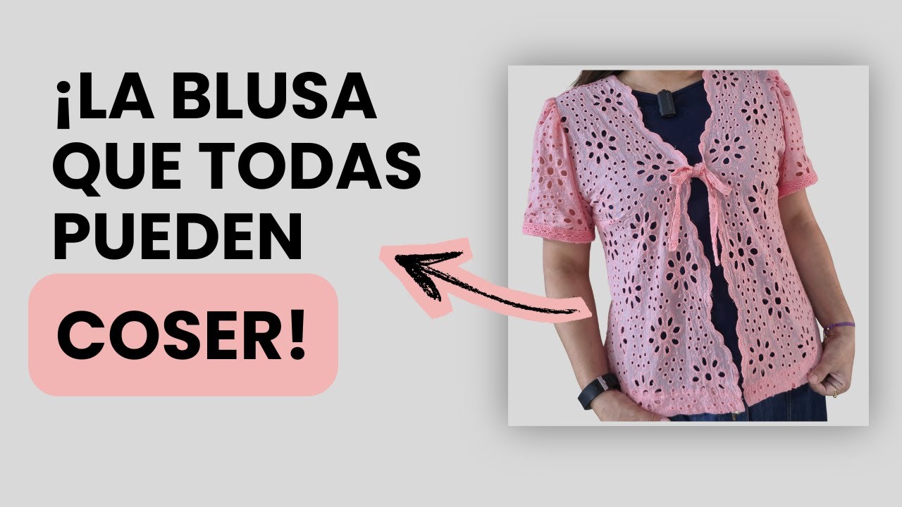 Blusa Tipo Chaquetita con Filo y Manga Romántica | Paso a Paso