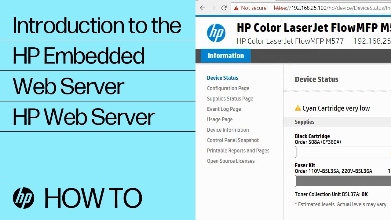 Introduction to the HP Embedded Web Server | HP Web Server | HP