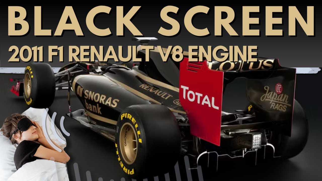 2011 Lotus Renault V8 F1 Engine Sound @ Race Track | 10hrs Black Screen