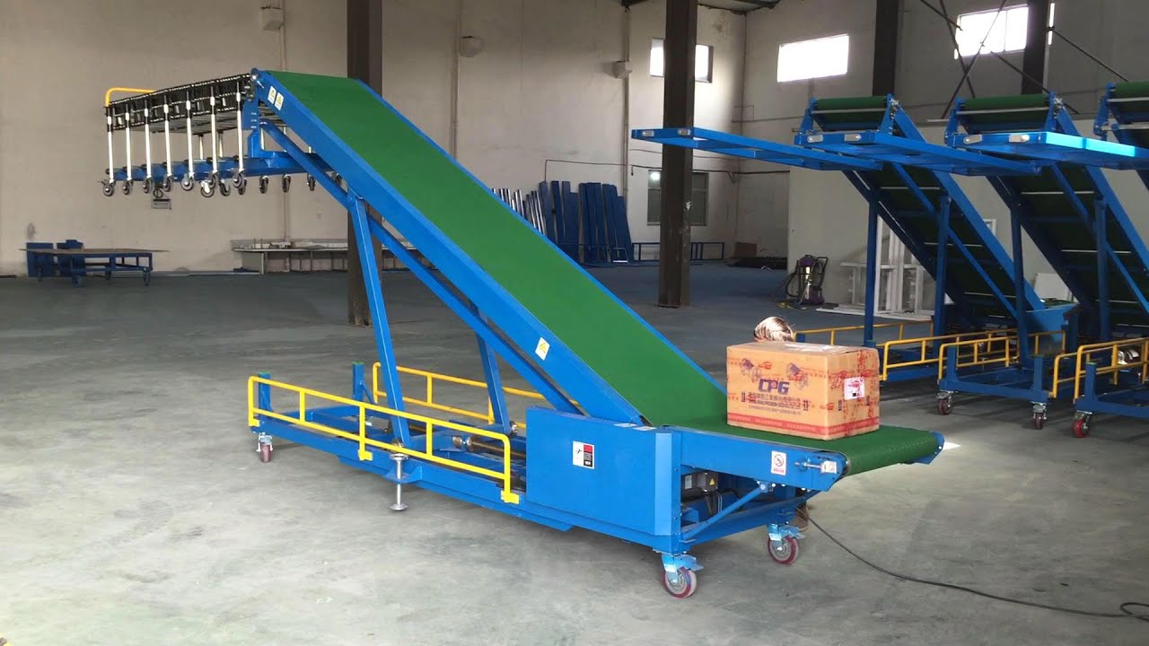 Automatic trailer/van/truck/container loading and unloading conveyor