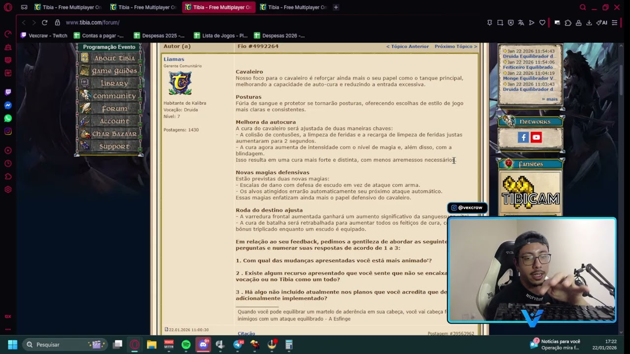MINHA VISÃO A RESPEITO DO BALANCEAMENTO DO KNIGHT NO UPDATE DAS VOCAÇÕES DE 2026