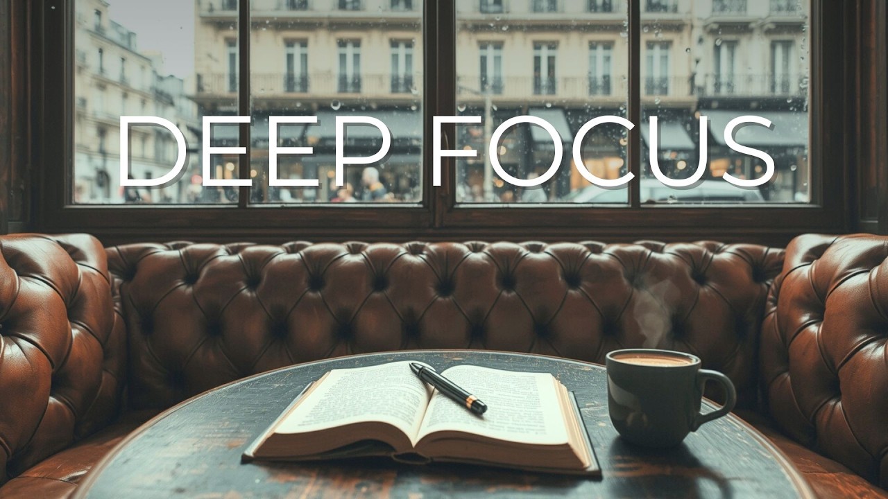 【DEEP FOCUS #6】2H Cozy Rainy Cafe☕️Study With Me!