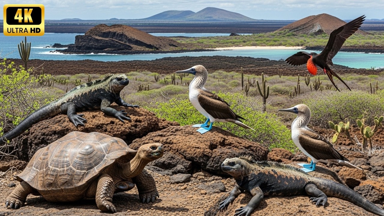 Ecuador’s Galápagos Islands 4K – Relaxing Nature & Wildlife Film and relaxing music-Deep sleep