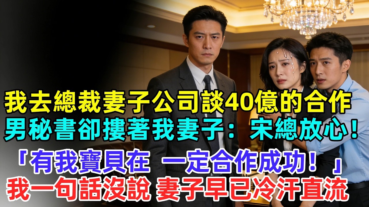 我去總裁妻子公司談40億的合作，一個實習男秘書卻摟著我妻子炫耀道：「宋總放心吧！有我寶貝在，一定合作成功！」我一句話沒說，妻子早已冷汗直流【逆襲人生】#奇聞#故事#完結文