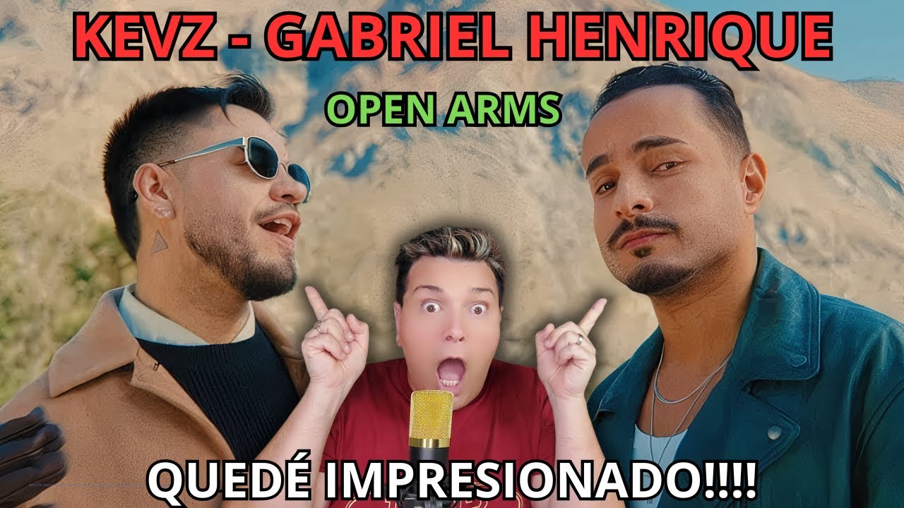 REACCIÓN / REAÇÃO GABRIEL HENRIQUE y KEVZ *OPEN ARMS * Por Adry Vachet Vocal Coach