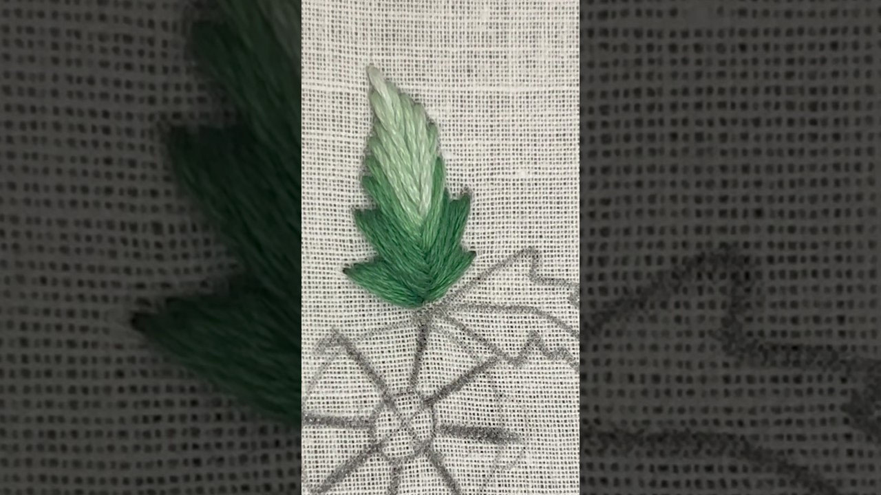 Gorgeous Leaf Hand Embroidery Design | Easy Leaf Pattern Tutorial | Haelyn Embroidery