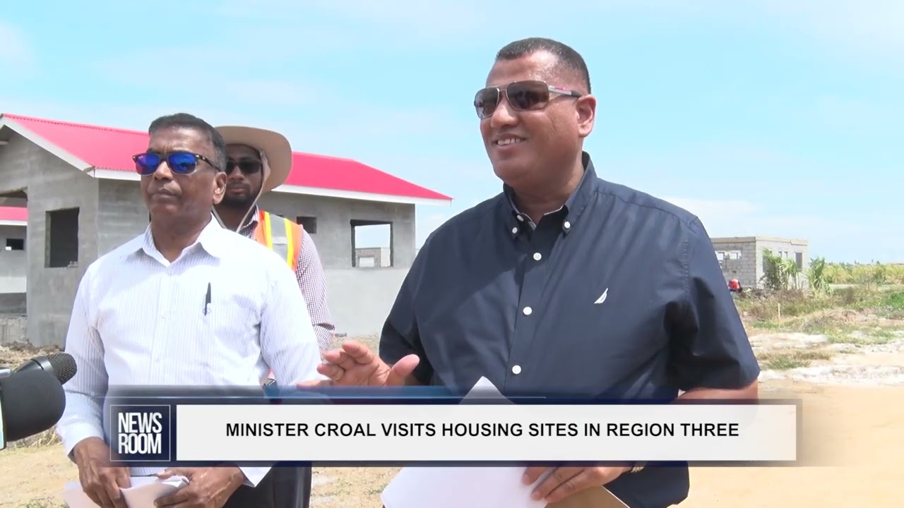MINISTER CROAL VISITS HOUSING SITES IN REGION THREE
