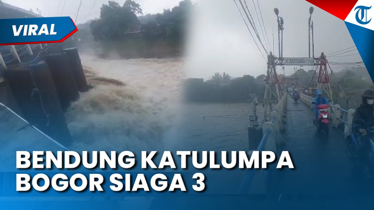 WASPADA! Bendung Katulampa Siaga 3, Air Ciliwung Nyaris Menyentuh Jembatan Warga Bogor