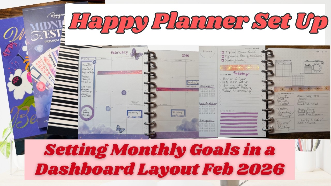 January Goal Review & Setting up my Monthly Goals in my Monthly Dashboard Layout I Project Planner