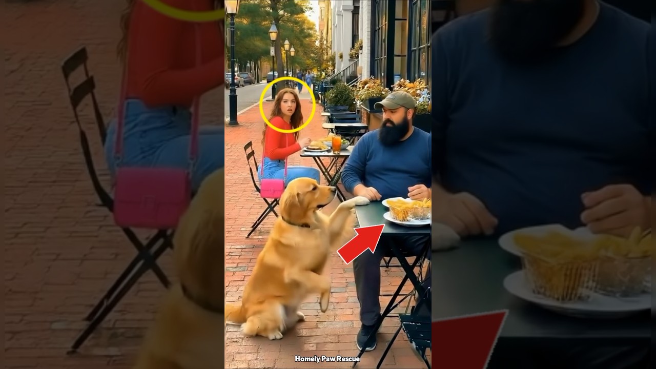 Golden Retriever Surprises Woman After Lunch #shorts #goldenretriever #rescue