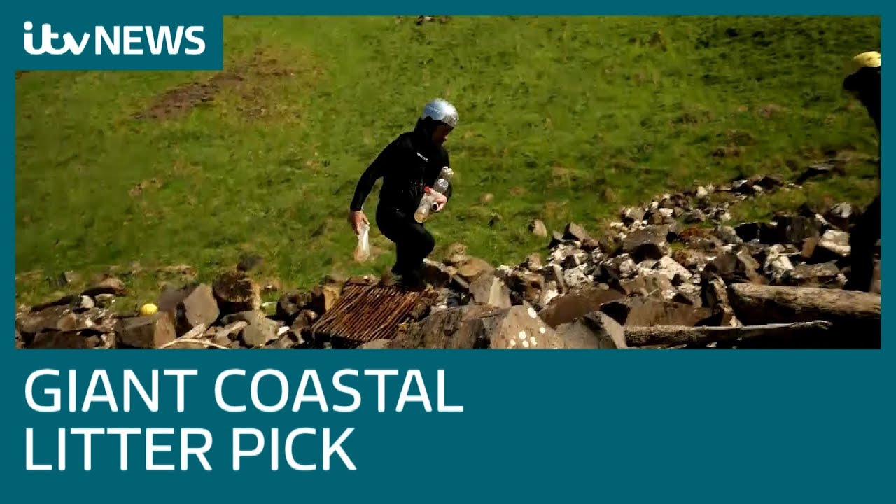 Giant litter pick reveals extent of rubbish problem along Giant&rsquo;s Causeway coastline | ITV News