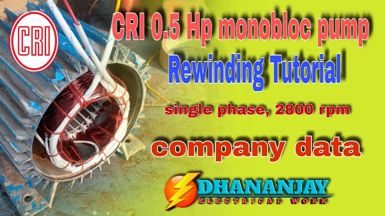 CRI 0.5 hp water pump rewinding, TULLU PUMP, // part 1// 🔥💥💥👈👈