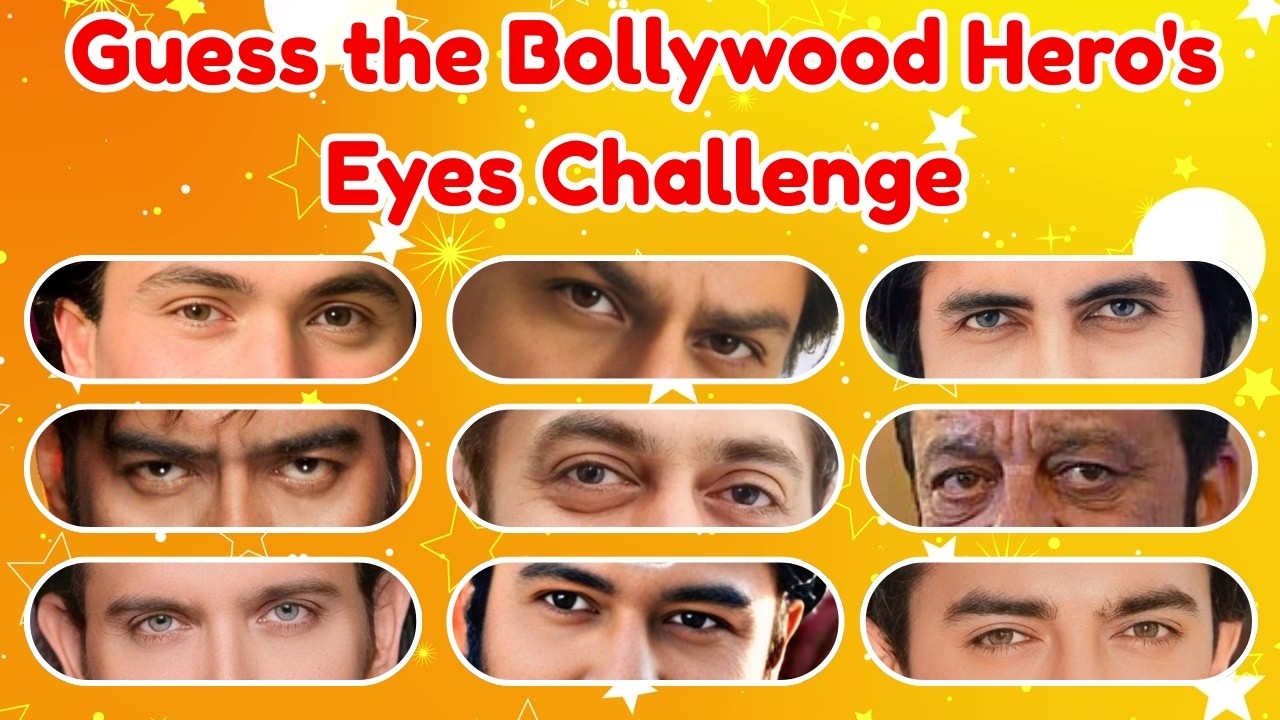 Guess the Bollywood Hero Eyes Challenge,  Bollywood Hero Eyes challenge Guess Bollywood Hero Eyes