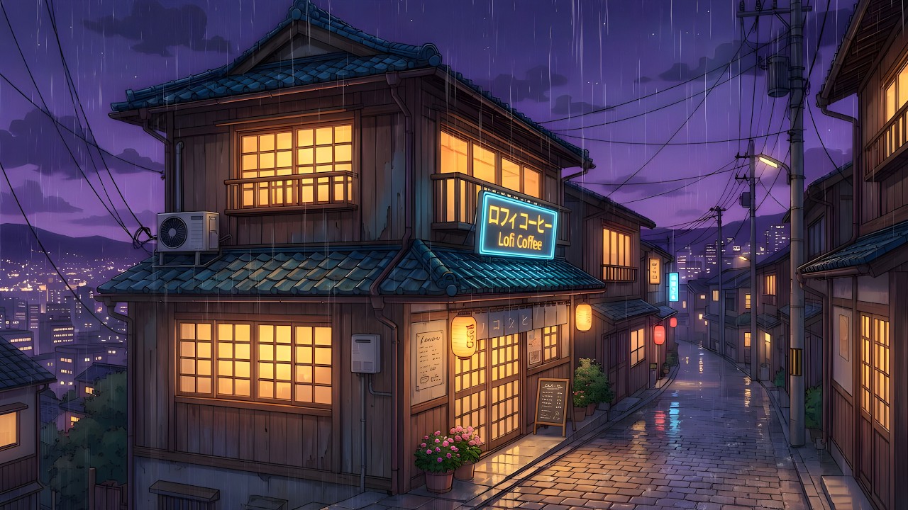 90's Chill Lofi ⛈️ Lofi Music for Study, Sleep & Relax ⛈️ Soft Moonlight Rain