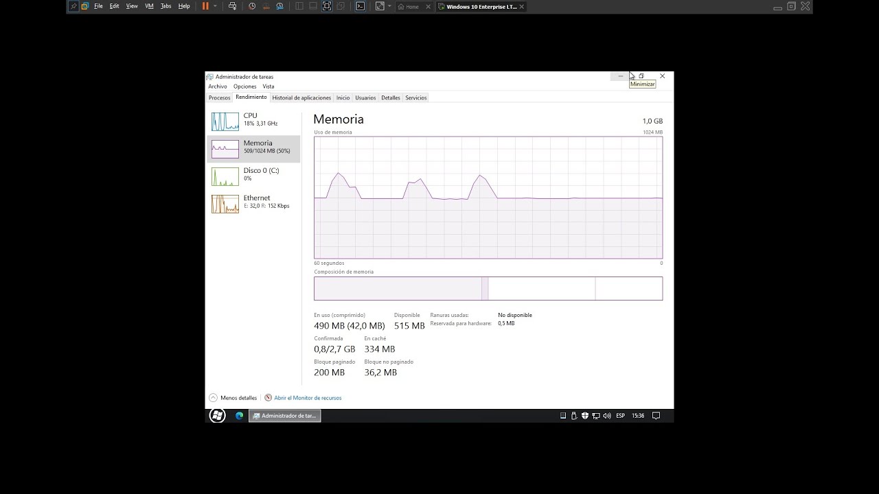 Ohhh...Windows 10 que consume 500MB de Memoria RAM!!!