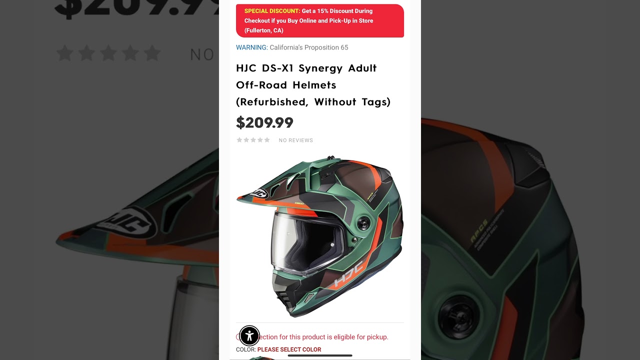 Motorhelmets Store Sale HJC DS-X1 Synergy and CS-MX 2 Trax Adult Off-Road Motorcycle Helmets #shorts