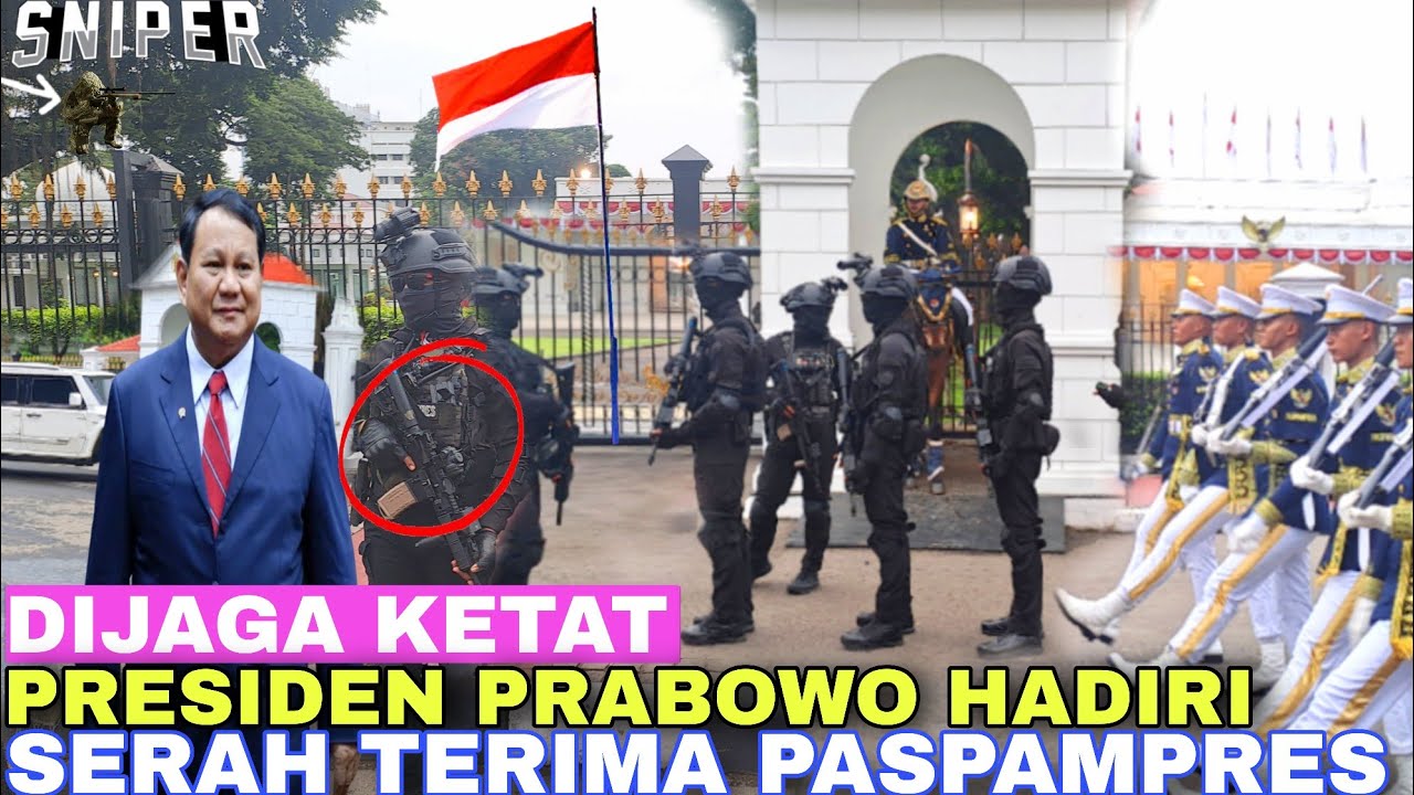 Sigap Paspampres!Detik Detik Presiden Prabowo Tiba Di Istana Hadiri Serah Terima Pengawalan Istana