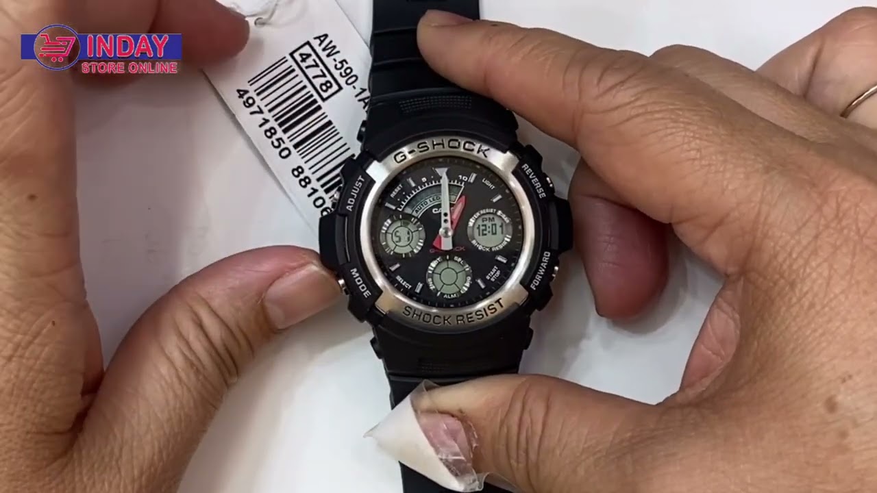 G-SHOCK AW-590 Paano adjust ang City Time and Analog