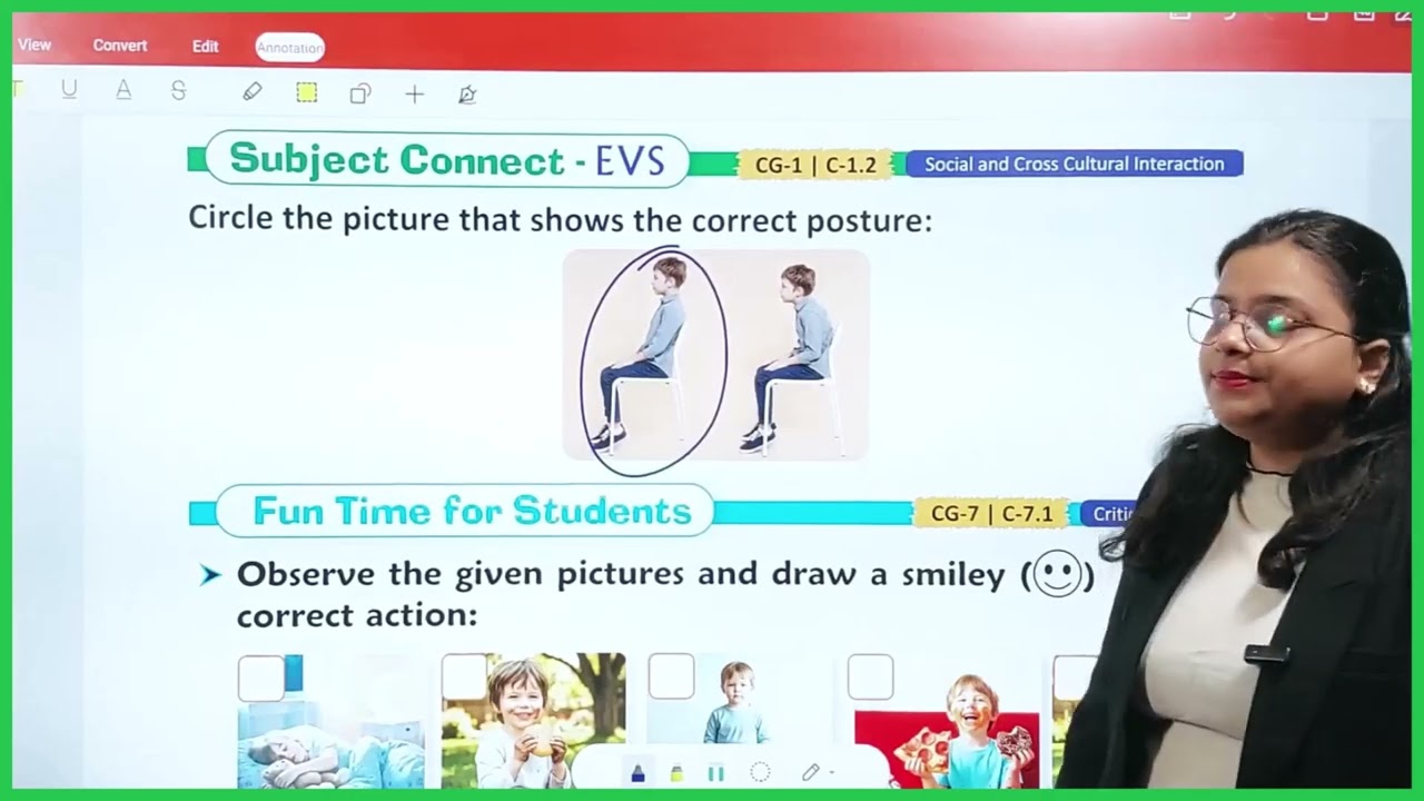 Science Class 1 | Chapter 6 – Caring for My Body | Exercise