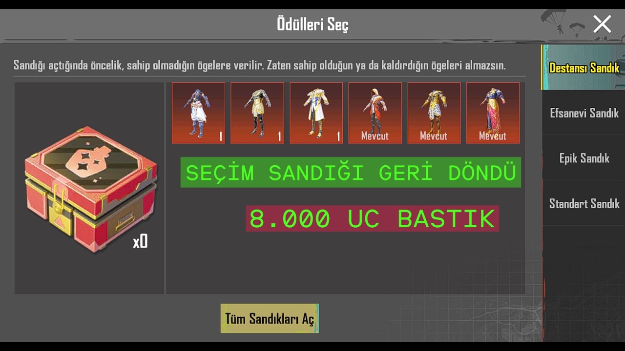 Seçim Sandığı Geri Döndü Firavun Setleri Geldi - PubgMobile