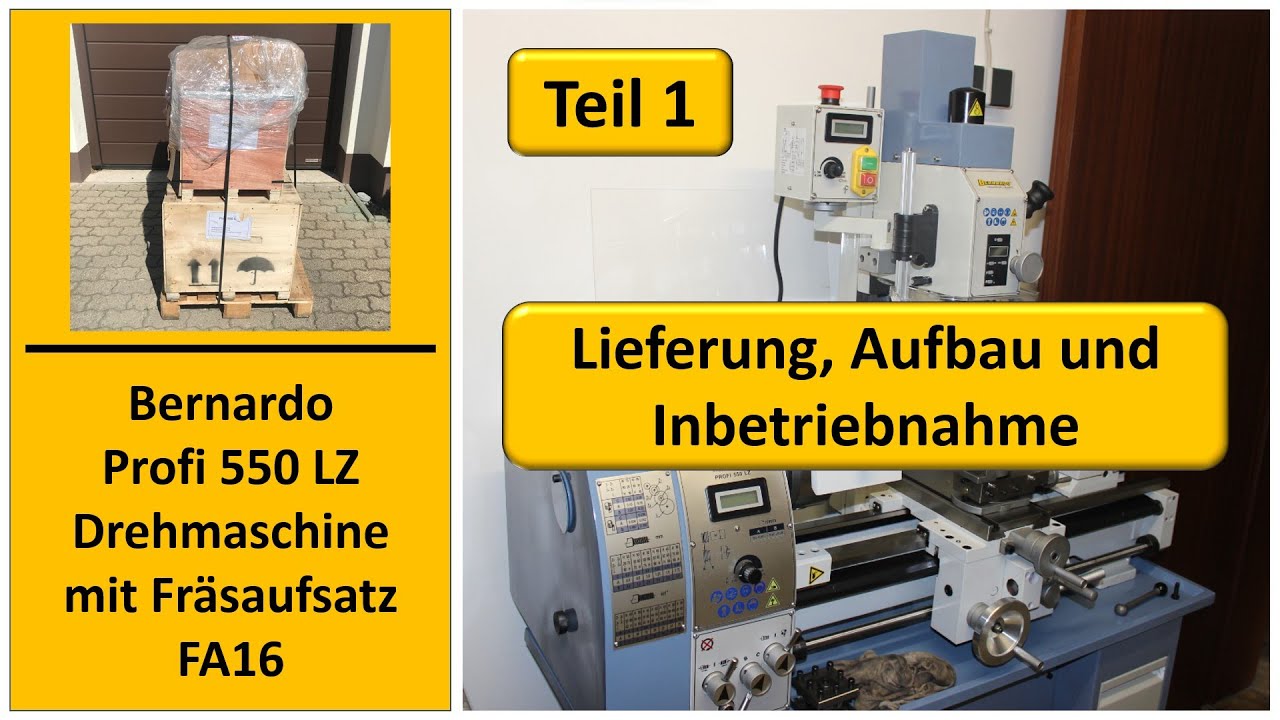 Bernardo Drehmaschine Profi 550LZ mit Fräsaufsatz FA16