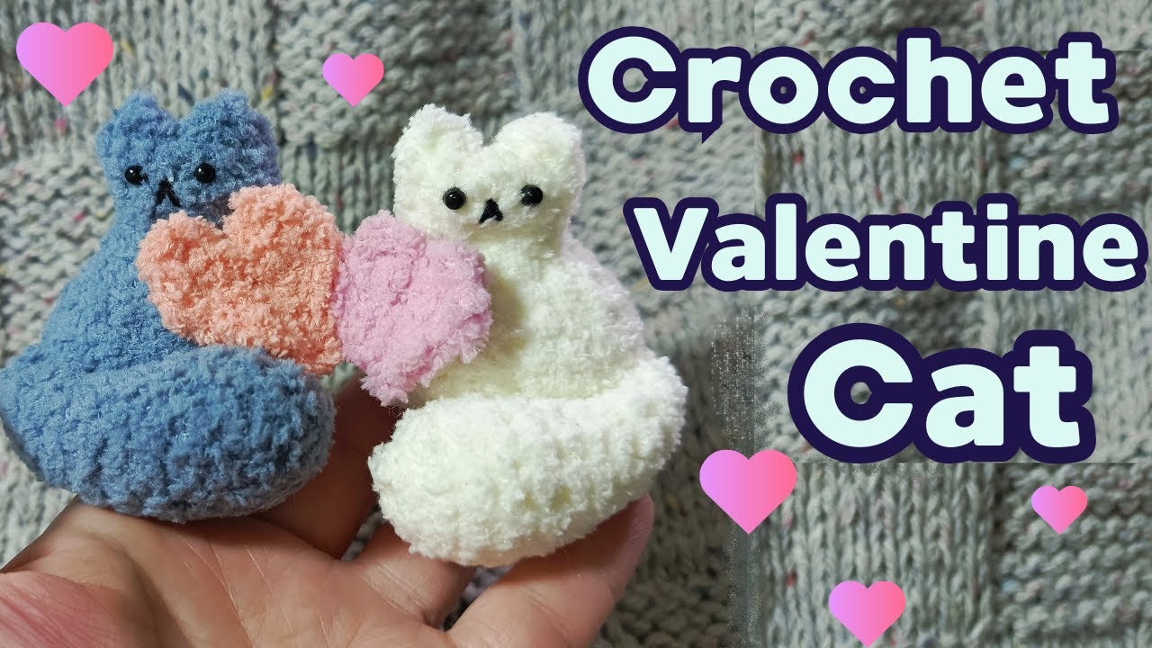 Crochet Valentine Cat ❤️ Easy & Soft Amigurumi Tutorial