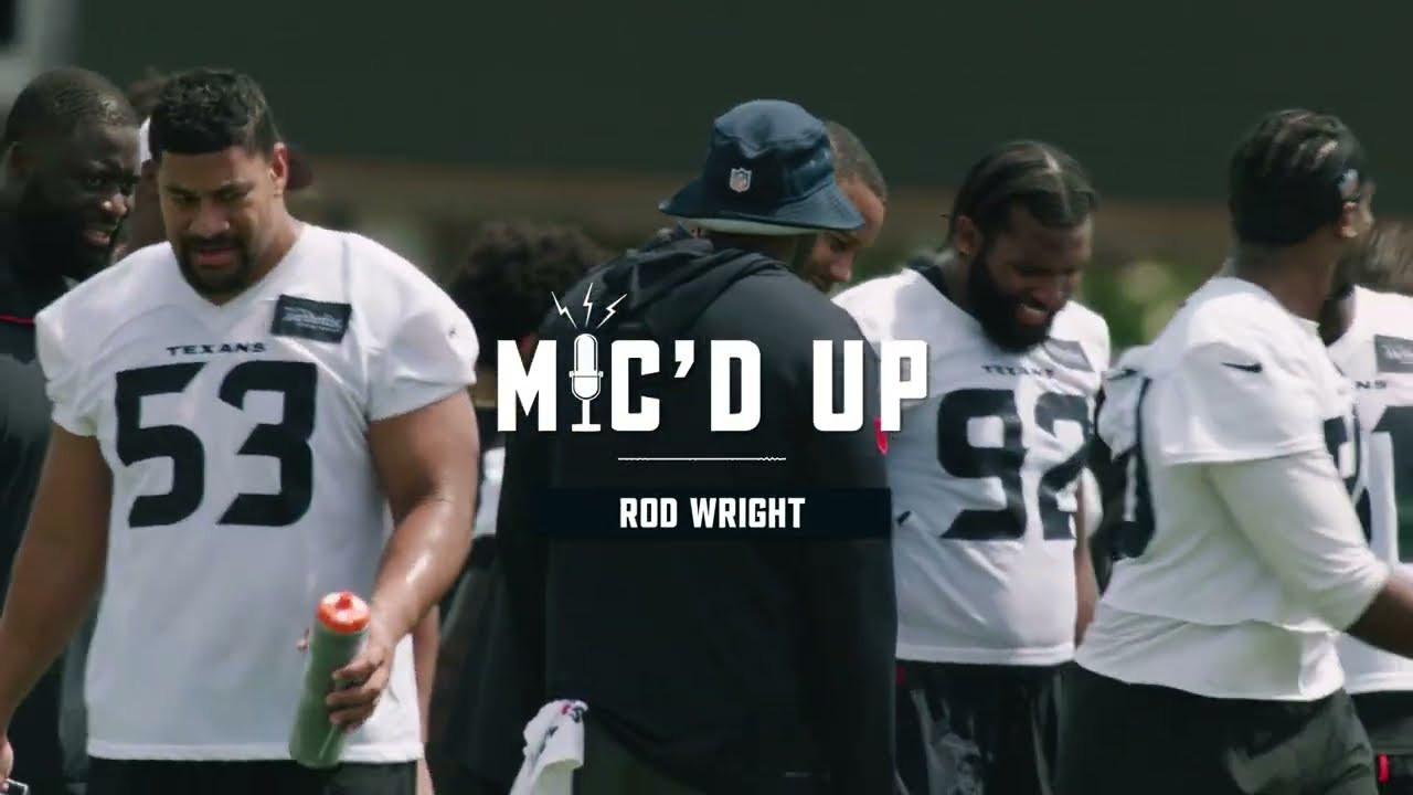 Rod Wright Mic&rsquo;d Up at Texans OTAs | D-Line Coach in Action