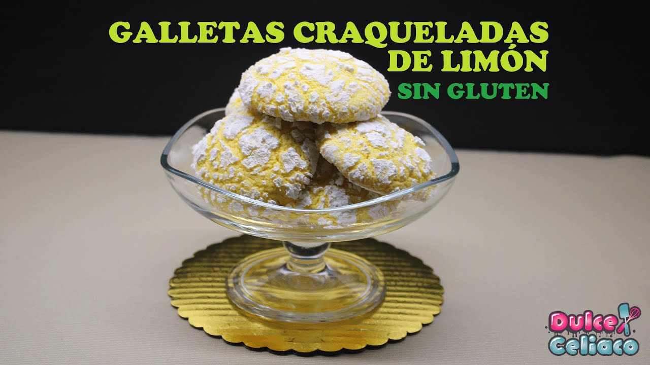Galletas craqueladas de limón sin gluten