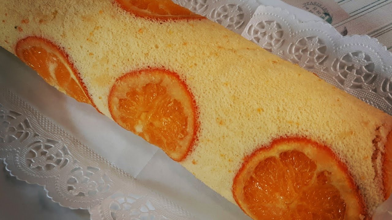 سويسرول البرتقال الطعمه والشكل رووعة😋