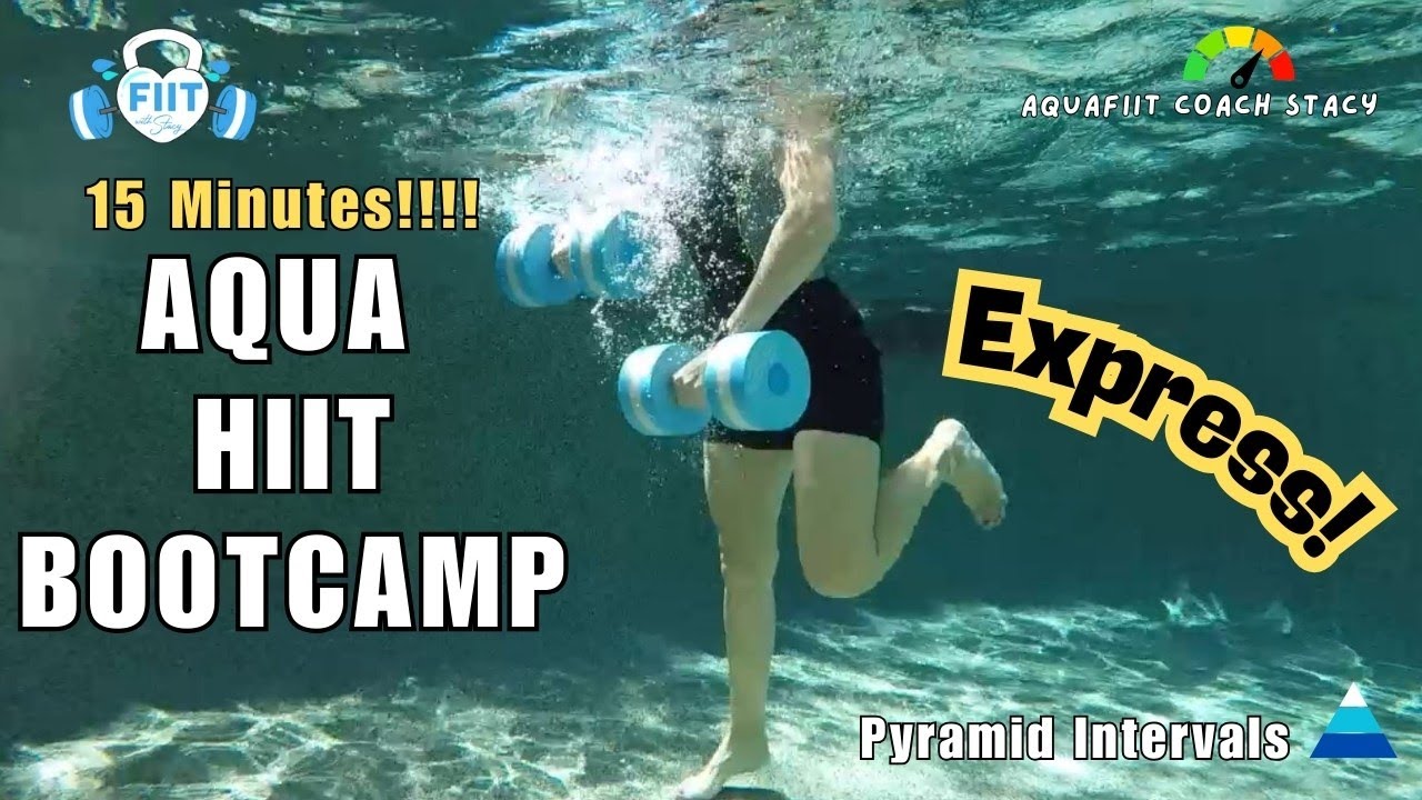 FREE Aqua Aerobic  Advanced HIIT Bootcamp Pool Workout | 15 Min Full Body
