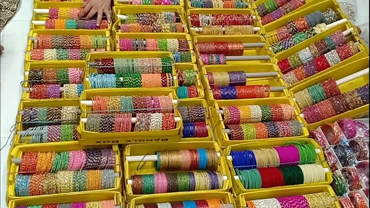 Chickpet Bangalore Wholesale &Retail Bangles Shop 10Rs Only/Plain&Thread,Bridal Set Bangles/Shopping