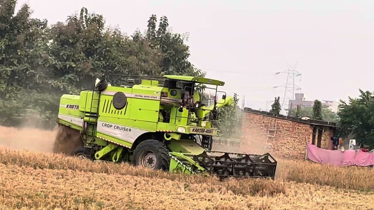 season ka last Khet ka katai 🌾 #agriculture #tractor 