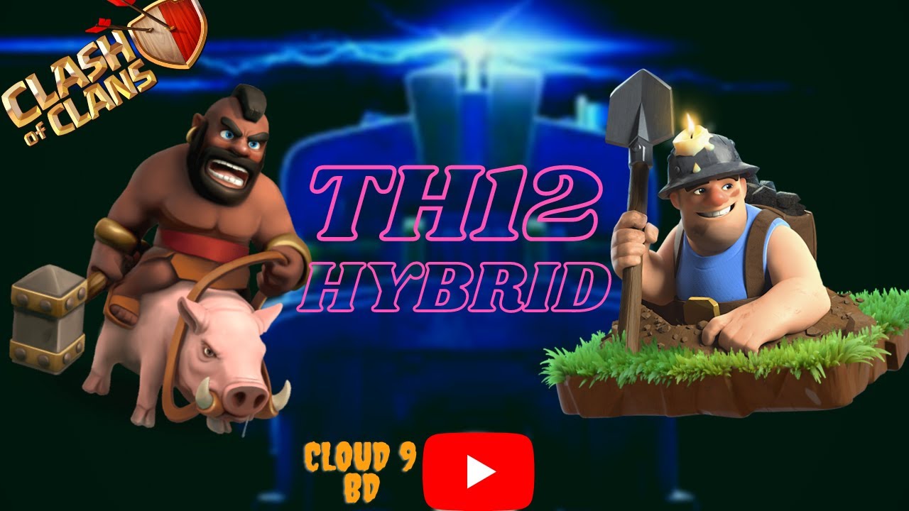 Th12 without wardend, Hybrid attack strategy 2021-(clash of clans)-coc