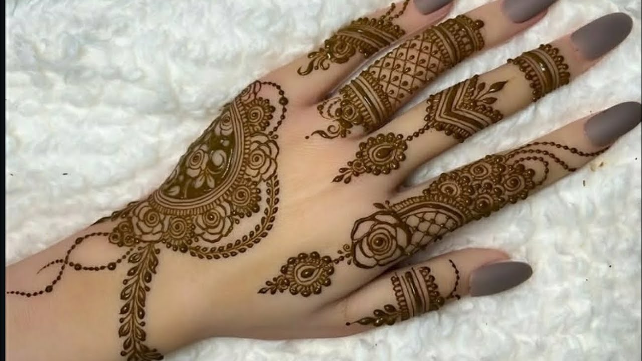 Simple mehndi designs 🙌 for back hand ✋||easy step method 👍||#video #viralvideo 
