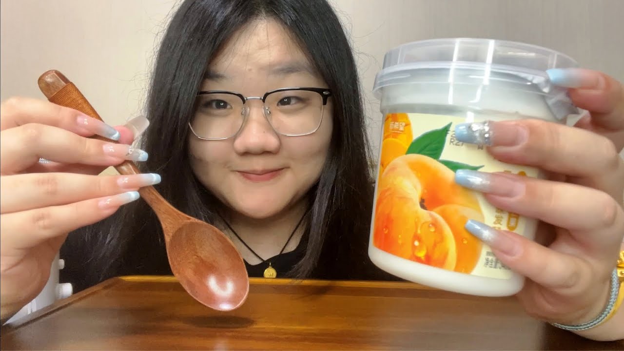 ASMR | Wooden Spoon Yogurt Eating & Mouth Sounds (No Talking)