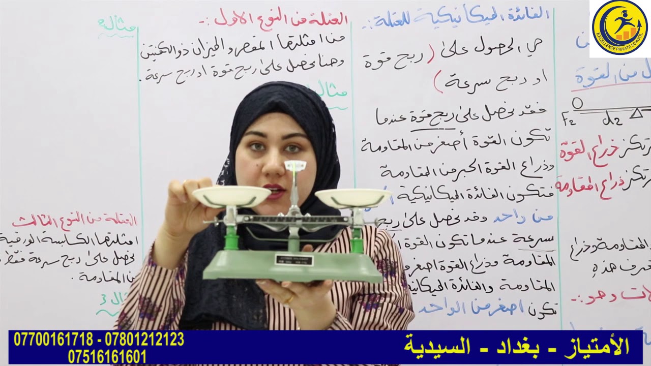 فيزياء الثاني متوسط م العتلات