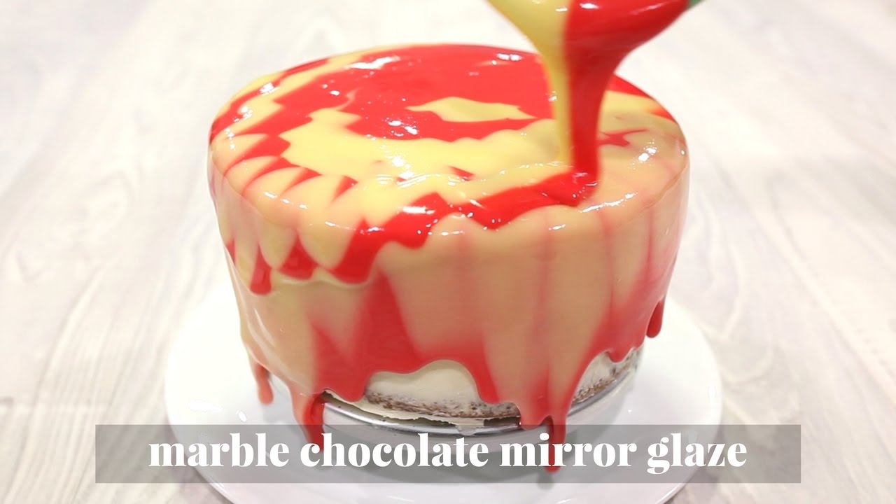 Marble Chocolate Mirror Glaze (quick & easy)- CAKE QUIRK