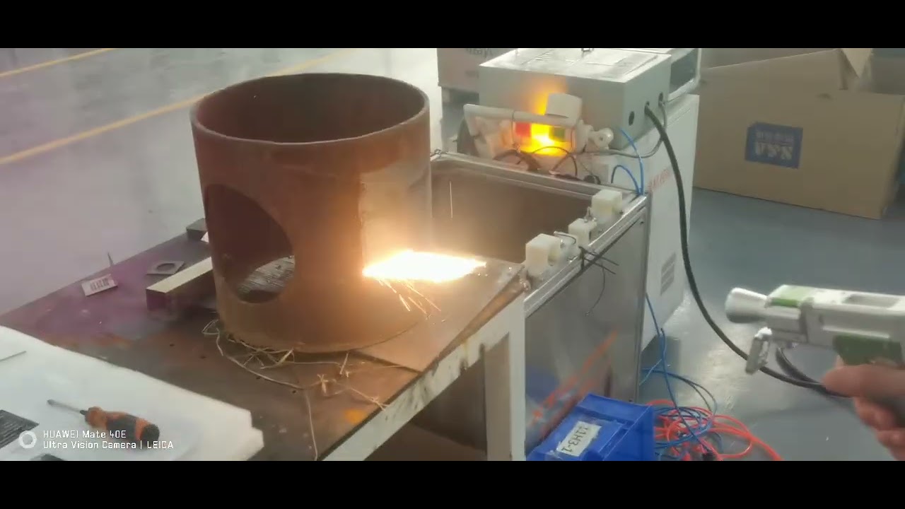 Continuous laser cleaning machine cleans rust from carbon steel-XT Laser